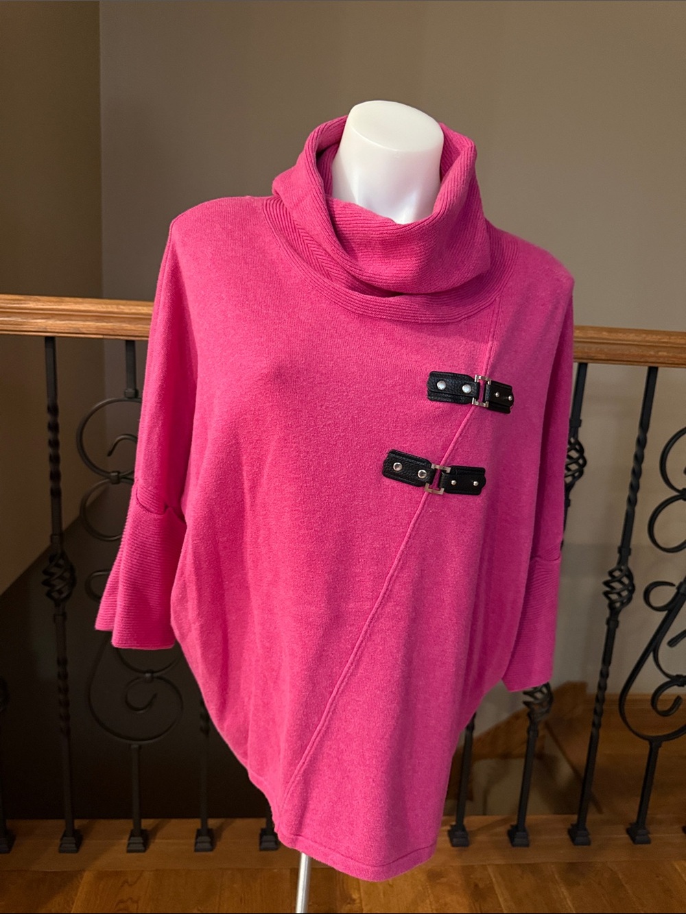 Marble cowl neck sweater